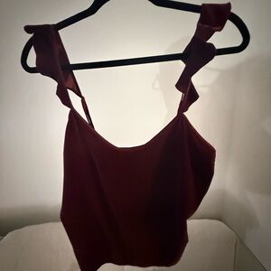 Victoria's Secret Ruffle-Strap Camisole in Burgundy